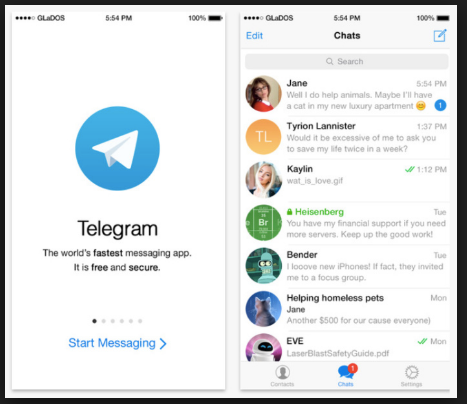 telegram messenger 2018 للمرسلة والدردشة